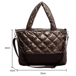 Quilted Cotton Large Capacity Shoulder Crossbody Bag