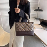 Quilted Cotton Large Capacity Shoulder Crossbody Bag