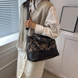 Quilted Cotton Large Capacity Shoulder Crossbody Bag