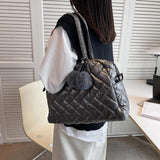 Large Capacity Cotton Messenger Bag Pompom Pendant Shoulder Bag