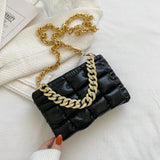 Plaid Shoulder Bag Chain Crossbody