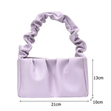 Retro PU Leather Ruffle Shopper Tote