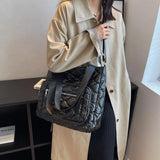 Quilted Crossbody Bag Nylon Top-handle Waterproof Shoulder Bag
