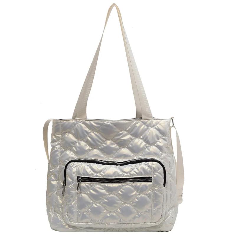 Quilted Crossbody Bag Nylon Top-handle Waterproof Shoulder Bag