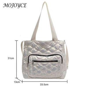 Quilted Crossbody Bag Nylon Winter Top-handle Waterproof Casual Warm