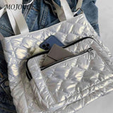 Quilted Ladies Crossbody Bag Nylon Waterproof Soft Warm Shoulder Bag