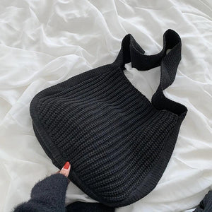 Knitting Shoulder Tote Bag for Women Large Capacity Handbags