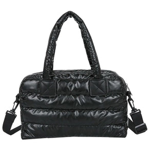 Quilted Cotton Padded Messenger Bag Women Large Capacity Shoulder Bag