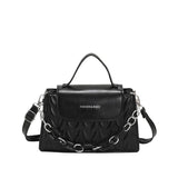 Summer Chain Women Shoulder Bags Solid Female Handbag Retro Square Bag Orange