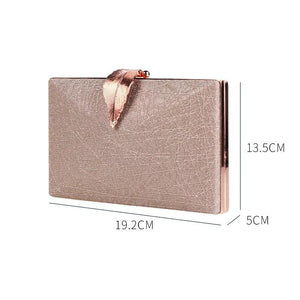 Silver Clutch Bags Womens High Wedding Purse and Handbags Leaf Shape