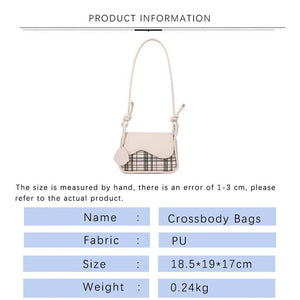 Lattice Leather Crossbody Bag for Women Small Shoulder Bag