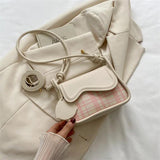 Lattice Leather Crossbody Bag for Women Small Shoulder Bag