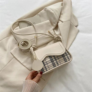 Lattice Leather Crossbody Bag for Women Small Shoulder Bag