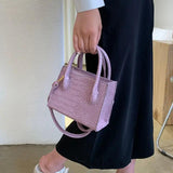 Crocodile Pattern PU Leather Crossbody Bags for Women Chain Shoulder Handbag