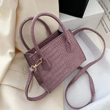 Crocodile Pattern PU Leather Crossbody Bags for Women Chain Shoulder Handbag