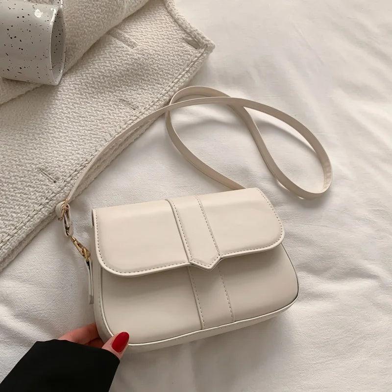 Small Leather Shoulder Bag Women's Crossbody Tote Flap Purse