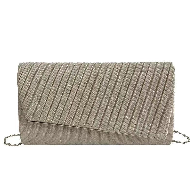Women Crumpled Envelope Bag for Wedding Party Prom Ladies Handbag