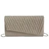 Women Crumpled Envelope Bag for Wedding Party Prom Ladies Handbag