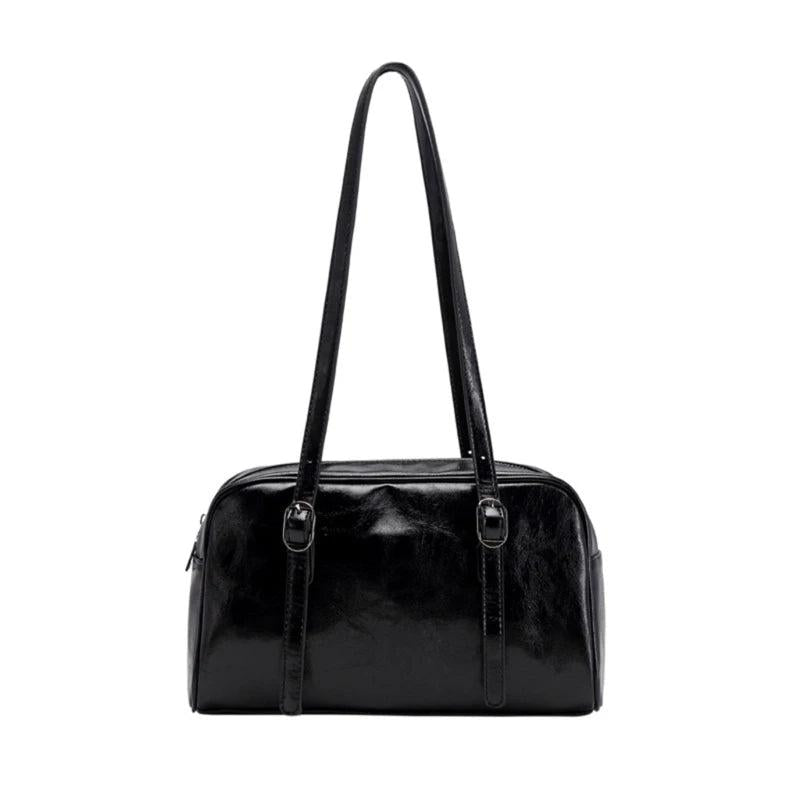 Green PU Leather Underarm Bag for Women All-matching Shoulder Bag