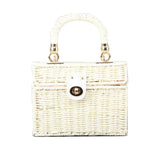 Retro Straw Weave Shoulder Bag Crossbody Bag Top-handle Bag