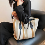 Canvas Women's Shoulder Bag Large Square Crossbody Bag