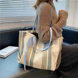 Canvas Women's Shoulder Bag Large Square Crossbody Bag