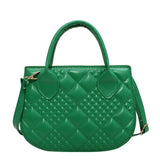 Autumn Winter Lingge Retro Niche Cross Texture Tote Handbag