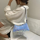 Sequin Shoulder Bag Saddle Bag Messenger Bag