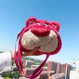 Disney Strawberry Bear Shoulder Bag - Large Capacity Mobile Phone Student Messen