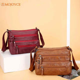 Retro Women Shoulder Bag Soft Leather Mother Messenger Bag Fashionable