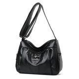 Women Pure Leather Messenger Purse Large Capacity Single Shoulder Bag