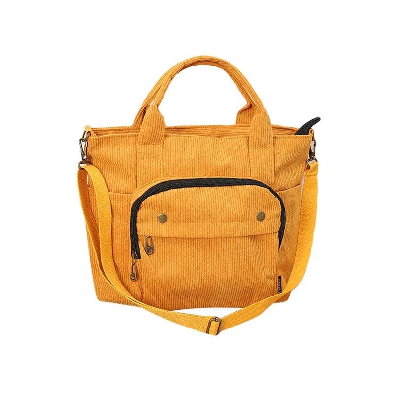 Women Corduroy Shoulder Tote Casual Handbag Canvas Messenger Bag