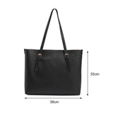 Women's PU Leather Shoulder Bag Casual Large Capacity Tote Handbags