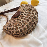 Bohemia Messenger Crossbody Bags Rattan Woven Straw Bag