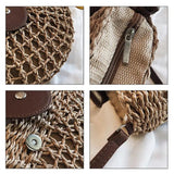 Bohemia Messenger Crossbody Bags Rattan Woven Straw Bag
