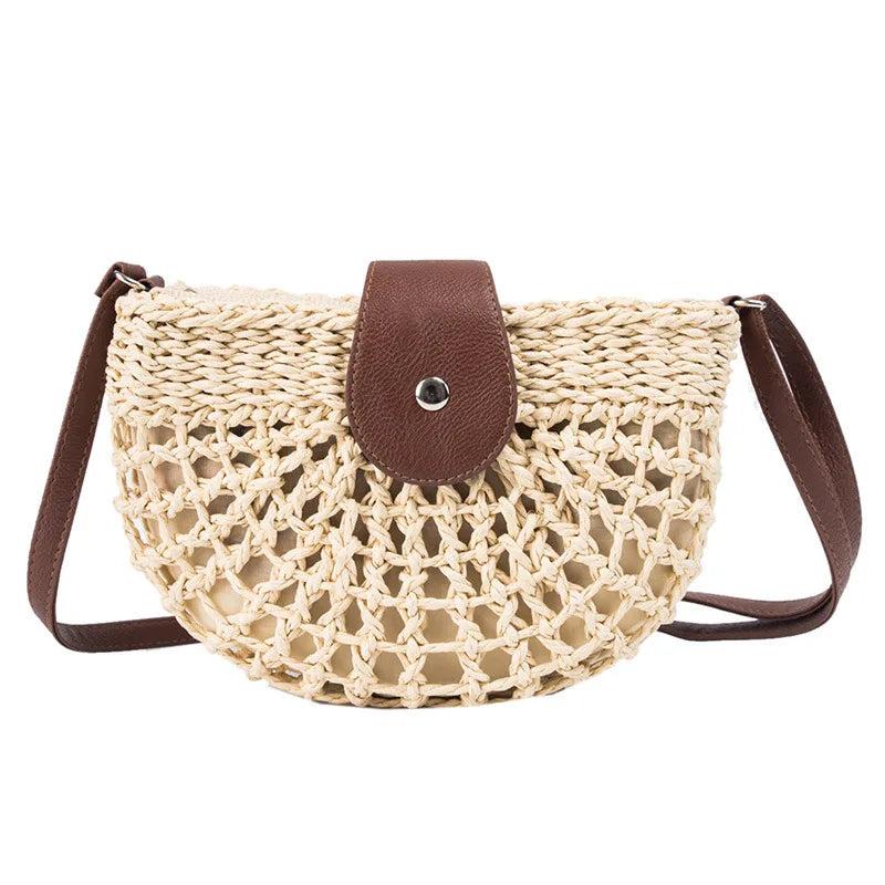 Bohemia Messenger Crossbody Bags Rattan Woven Straw Bag