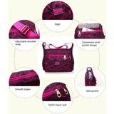 Women Shoulder Bag Nylon Messenger Waterproof High Capacity Bags