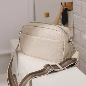 Solid Classic Wide Strap Crossbody Bag for Women