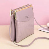Crocodile Pattern Women Crossbody Bag Mini Shoulder Bag Double Layer Lady Purse
