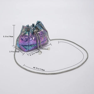 Purple Quilted Cotton Shoulder Bag for Women