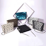 Geometric Folding Shoulder Bag for Women Crossbody Clutch Evening Bag