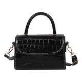 Stone Pattern Leather Mini Tote Handbag for Women