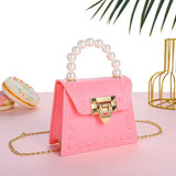 Colorful Jelly Bag with Chain Strap and Beading