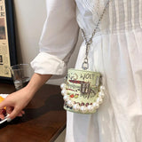 Mini Tote Bag Summer PU Leather Women's Handbag Pure Shoulder Messenger Bag