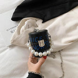 Mini Tote Bag Summer PU Leather Women's Handbag Pure Shoulder Messenger Bag