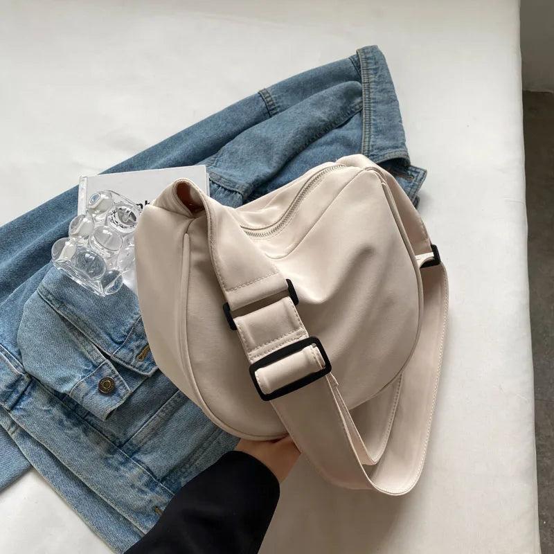Women's Soft Fabric Shoulder Messenger Side Bag Large Capacity Female Handbags