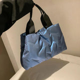 Women's Portable Underarm Bag Bright Down Cotton Filled Tote Bag