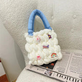 Hand Woven Underarm Bag Cloth Shoulder Women's Bag B216