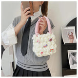Hand Woven Underarm Bag Cloth Shoulder Women's Bag B216