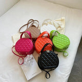 Vintage Small Round Shoulder Bag for Women
